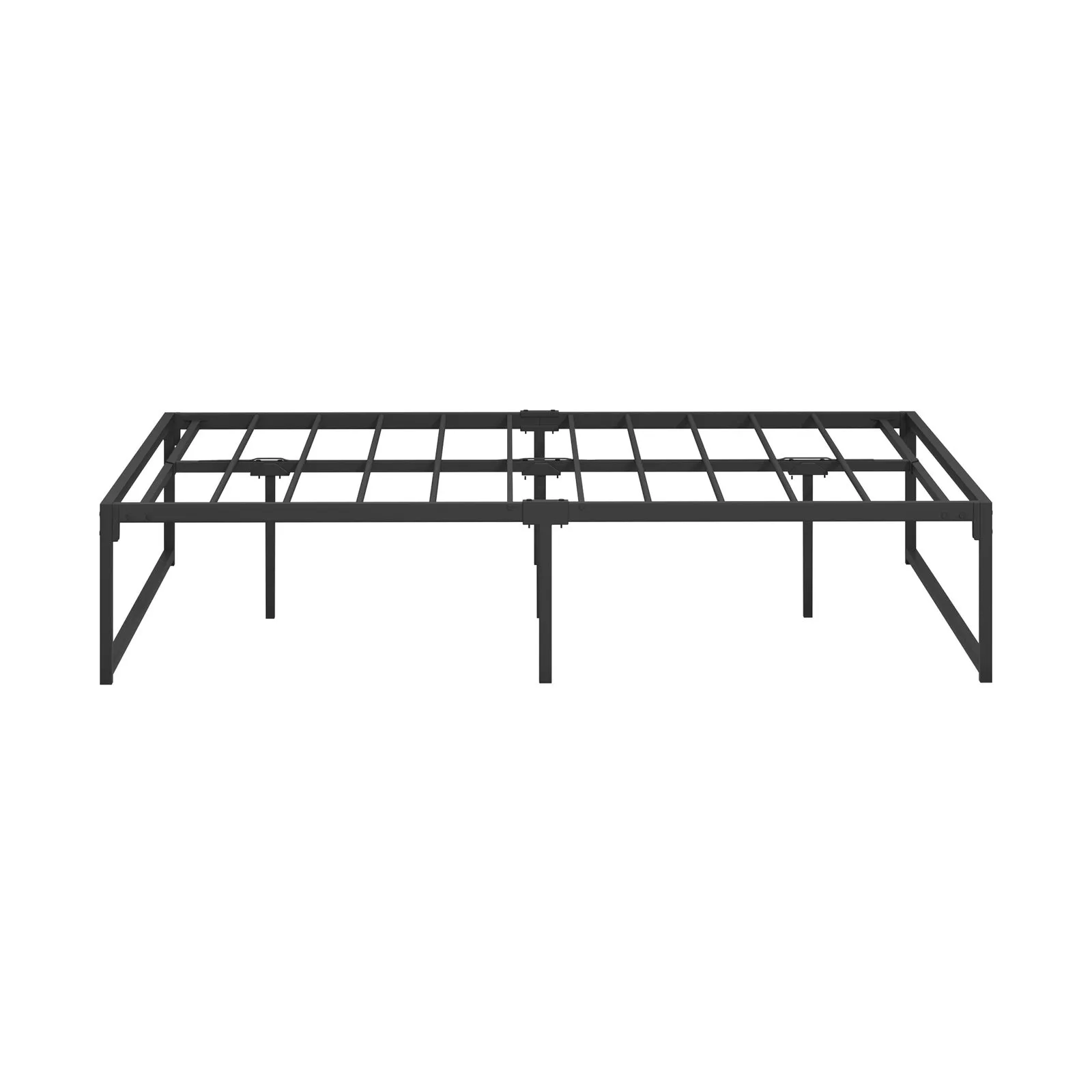 Oikiture Metal Bed Frame Double Size Beds Base Platform Black