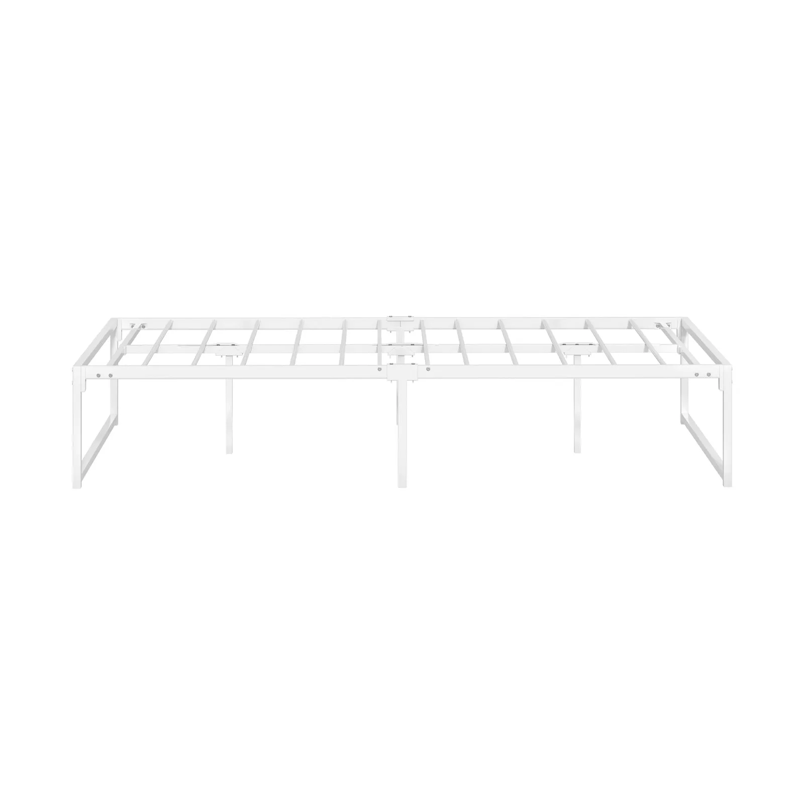 Oikiture Metal Bed Frame King Single Beds Base Platform White