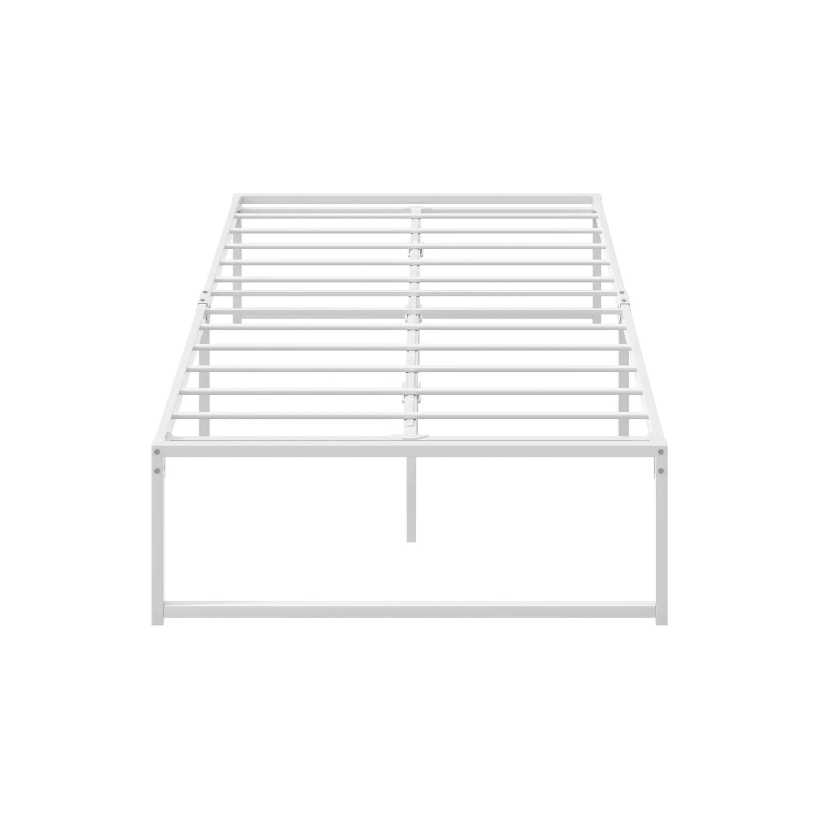 Oikiture Metal Bed Frame King Single Beds Base Platform White