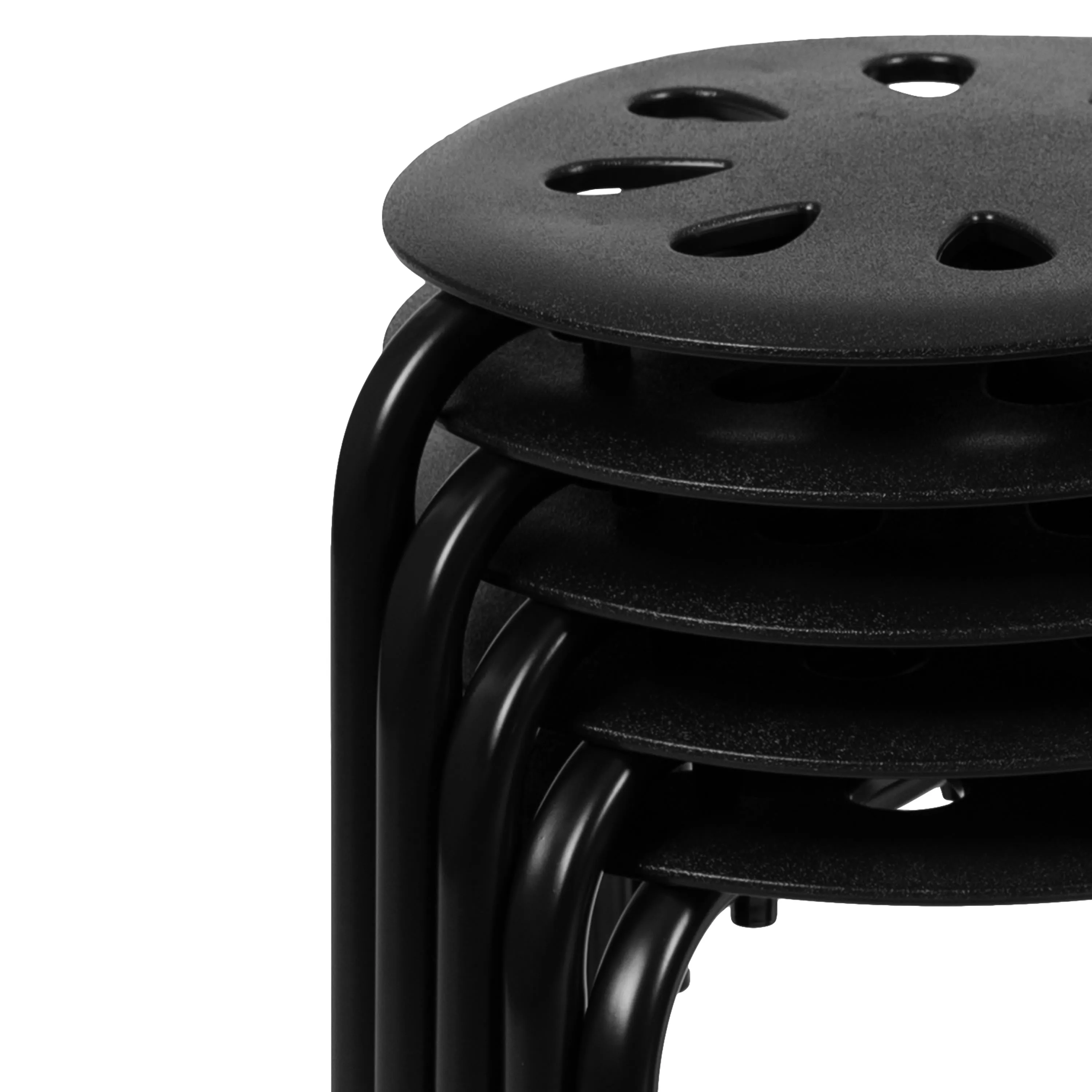 Plastic Nesting Stack Stools, 17.5"Height (5 Pack)