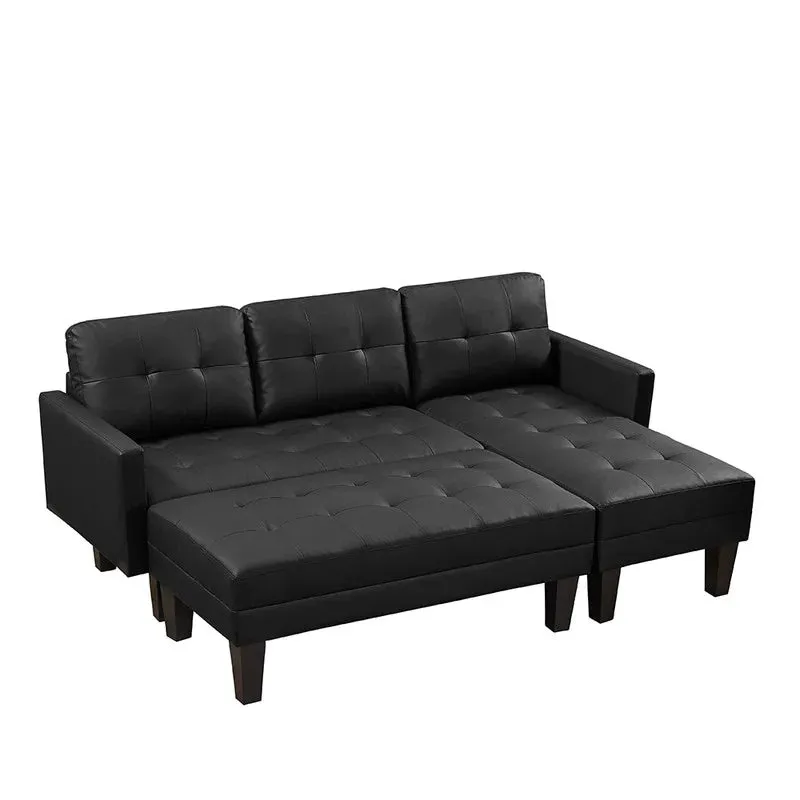 Practo Modern Suede Sofa Set in Suede With Setty