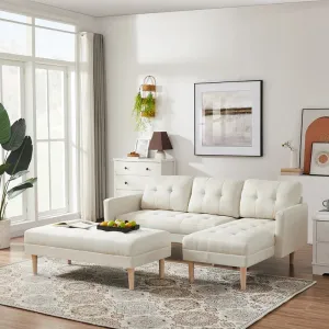 Practo Modern Suede Sofa Set in Suede With Setty