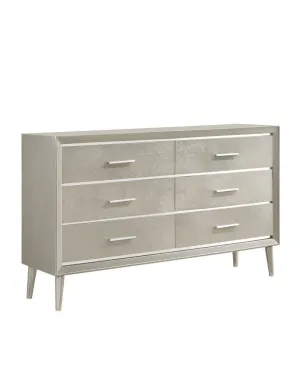 Ramon 6-drawer Dresser Metallic Sterling