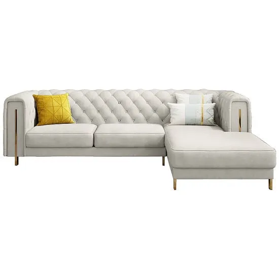 Relexo Premium Modern Sofa Set in Beige Leatherette