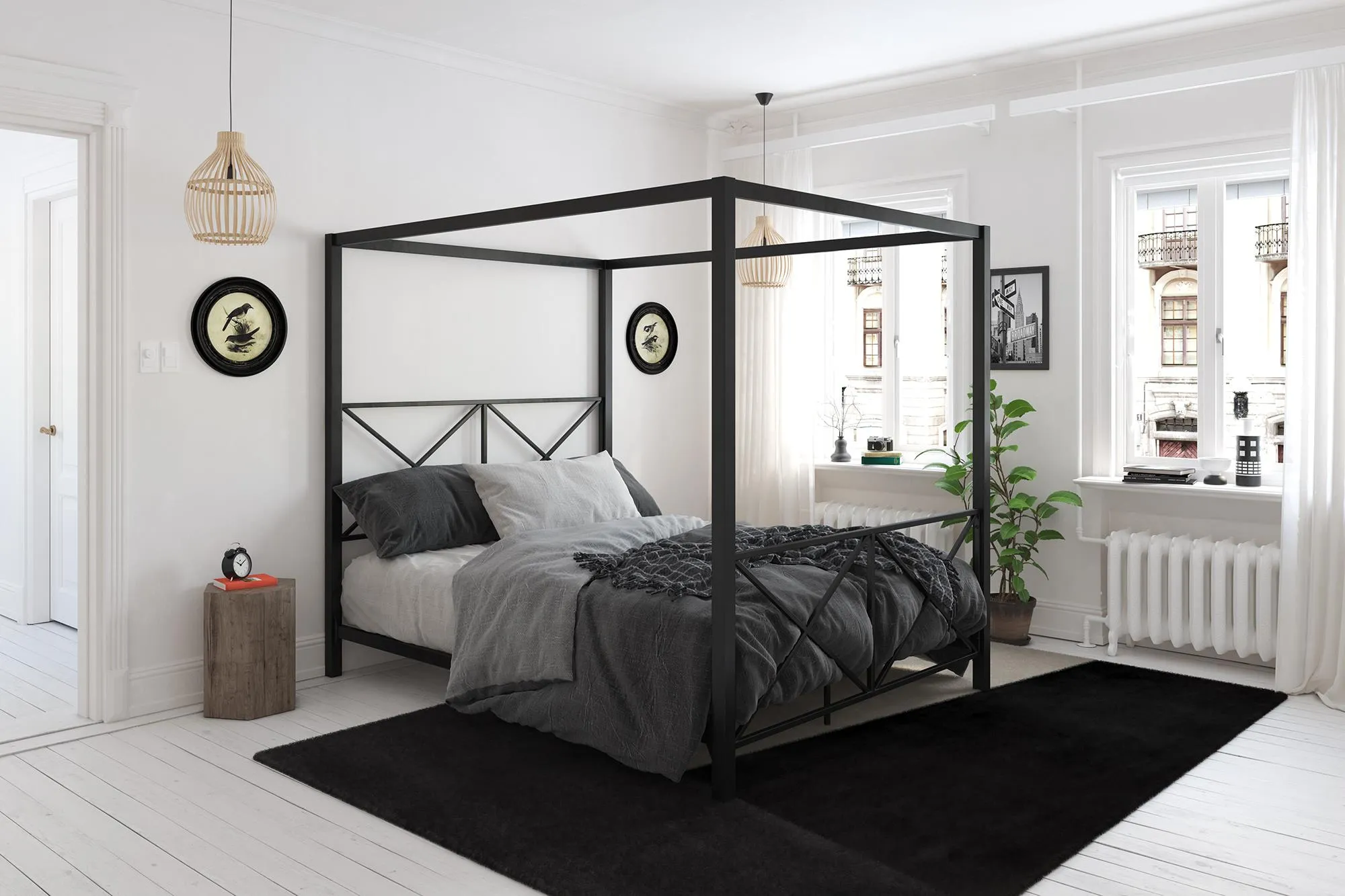 Rosedale Metal Canopy Bed Frame