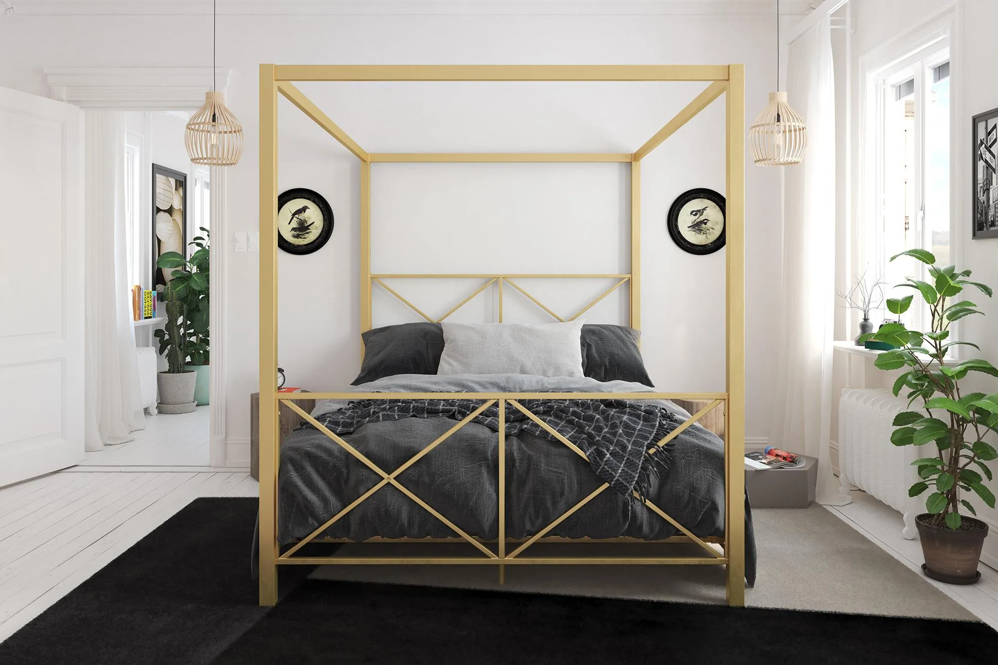 Rosedale Metal Canopy Bed Frame