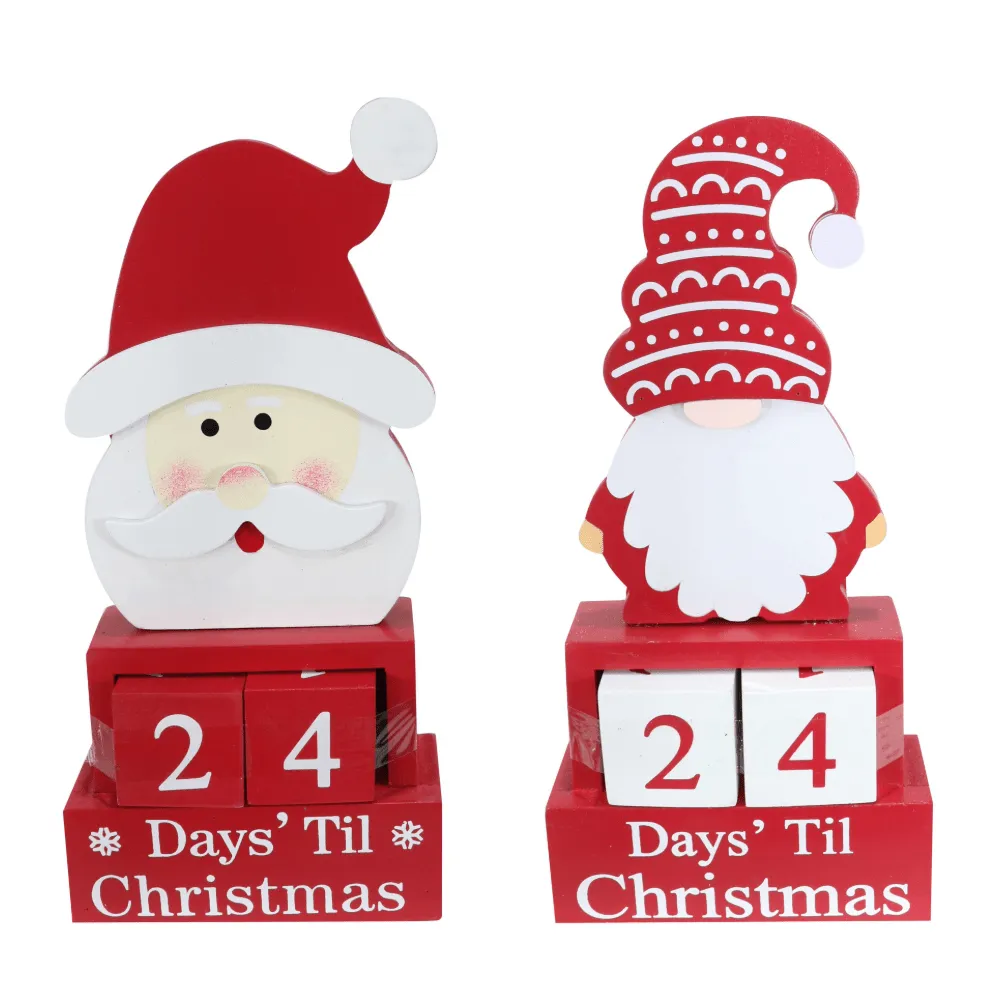 Santa Countdown Table Deco Asst