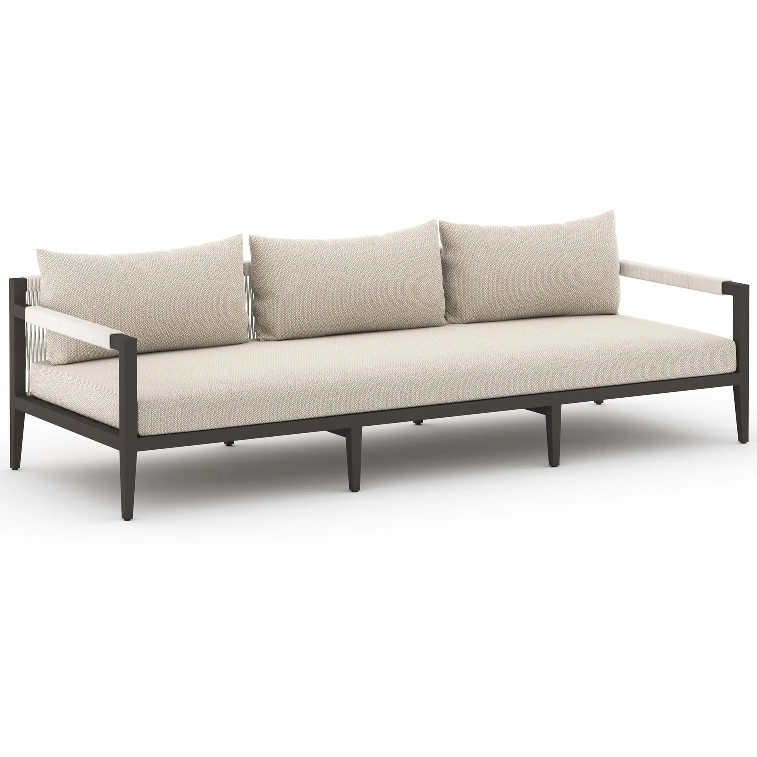 Sherwood 93" Outdoor Sofa, Faye Sand/Bronze