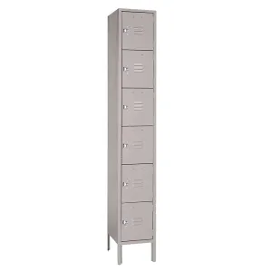 Six Tier Standard Metal Locker 1 Wide