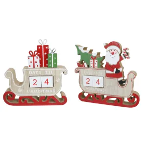 Sleigh Count Down Deco Asst