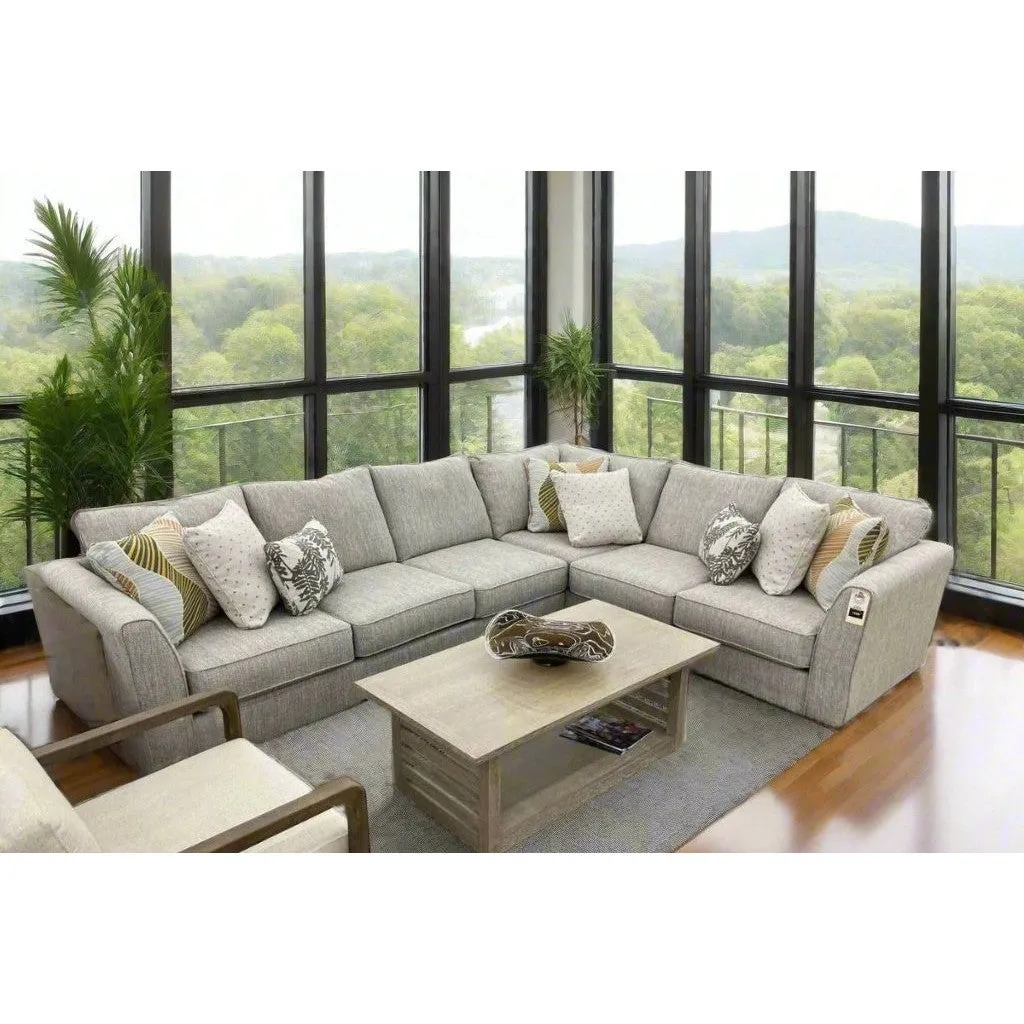 Slice Stone Tweed 2-Pc Sectional