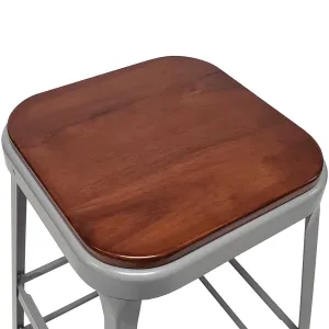 Solid Wood Seat For 1901 Metal Stool