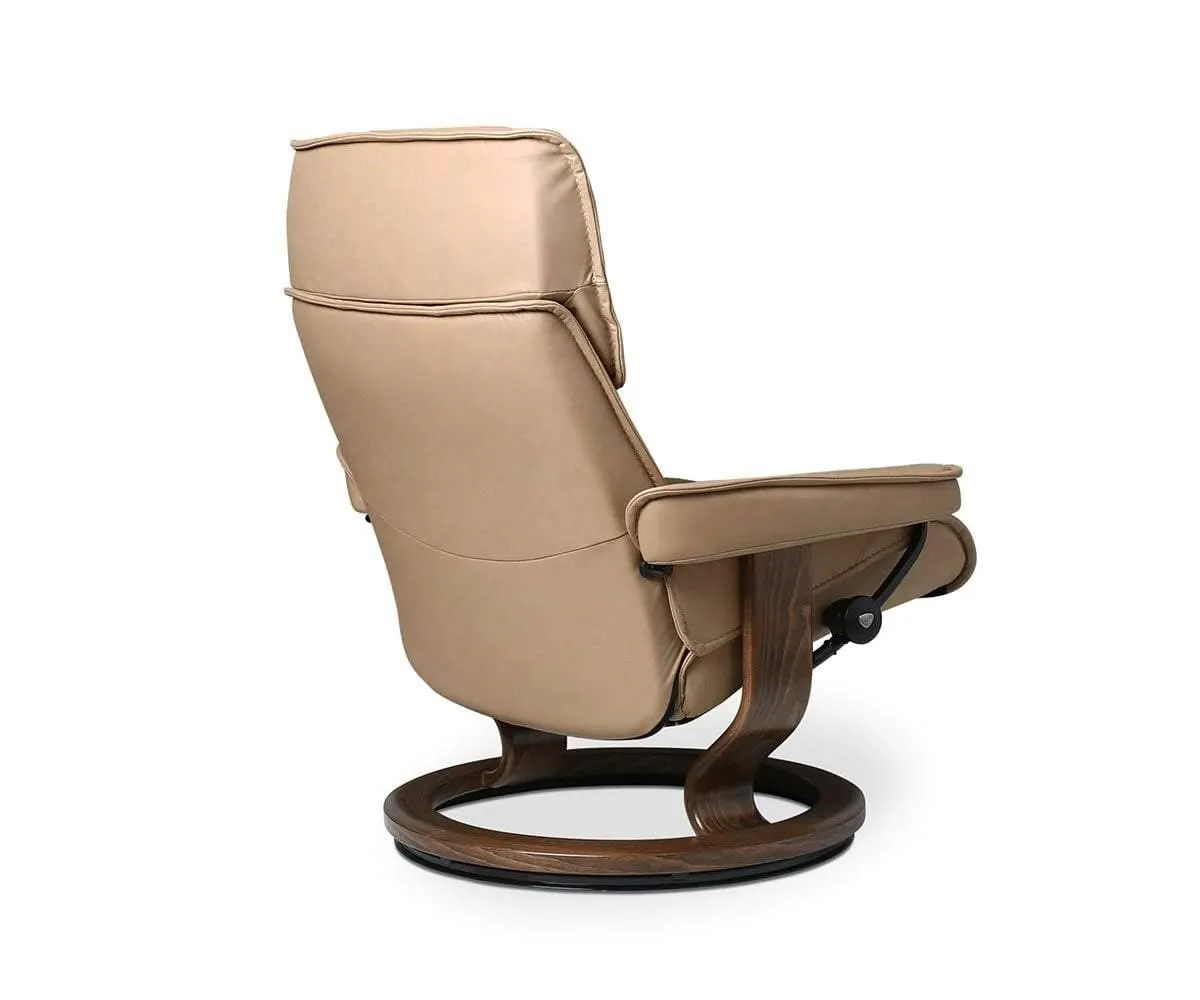 Stressless® Admiral Recliner & Ottoman - Sand