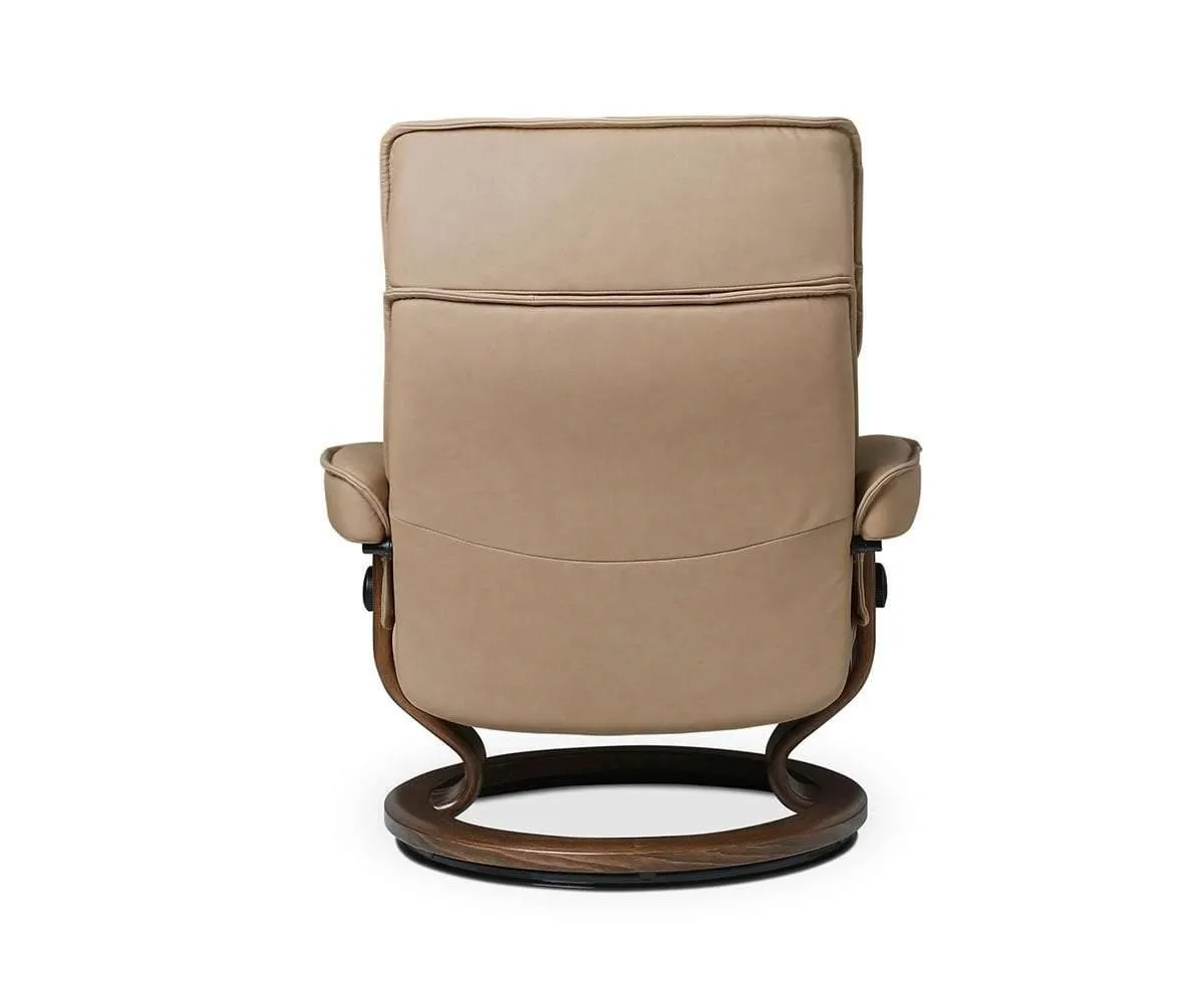 Stressless® Admiral Recliner & Ottoman - Sand