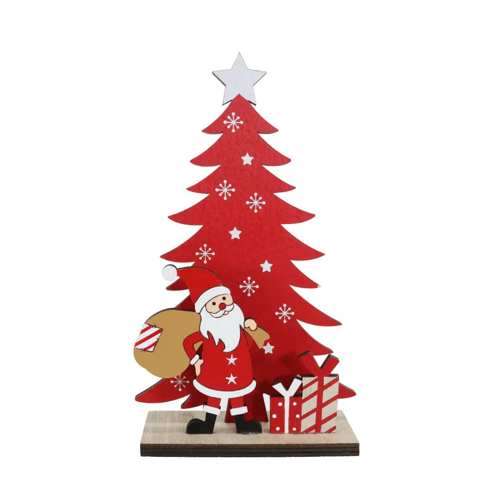 Table Tree With Santa Asst