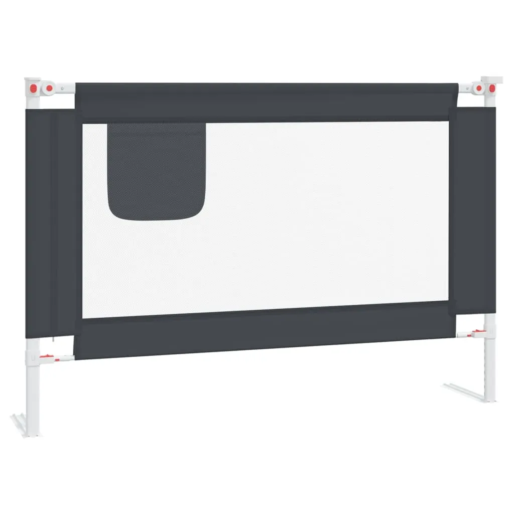 Toddler Safety Bed Rail Dark Grey 100x25 cm Fabric