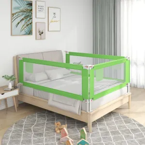 Toddler Safety Bed Rail Green 160x25 cm Fabric