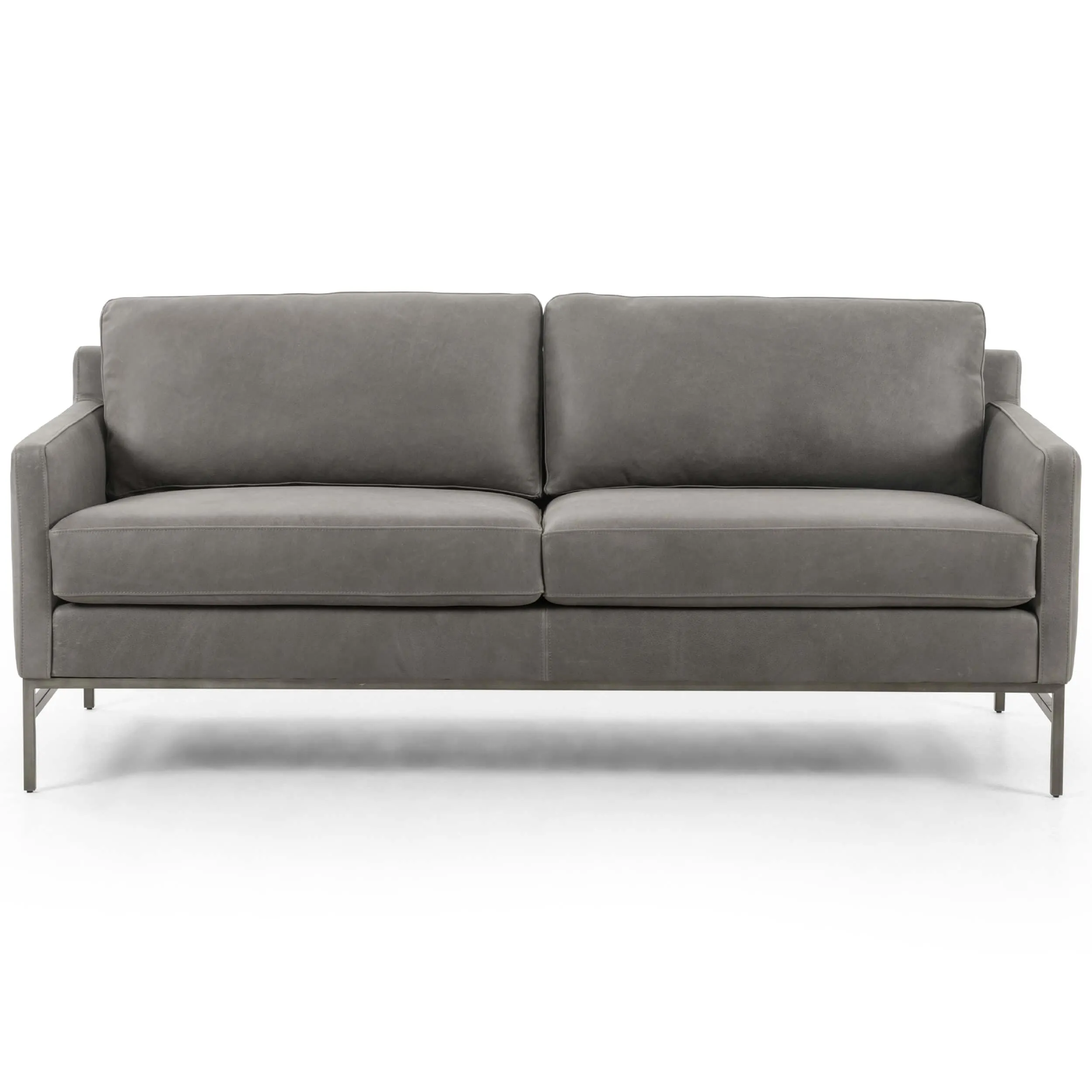 Vanna Leather Sofa, Umber Pewter