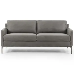 Vanna Leather Sofa, Umber Pewter