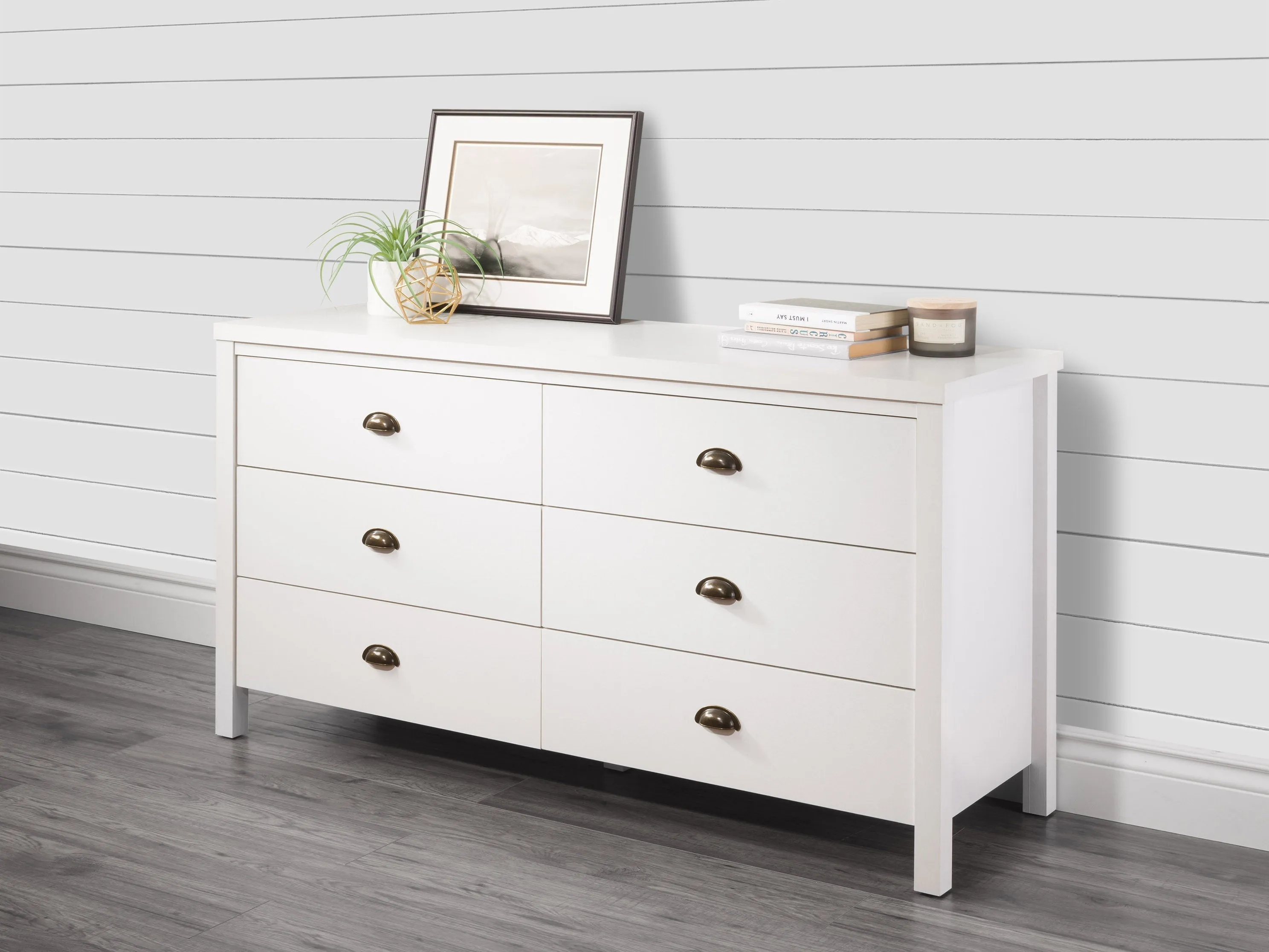 White 6 Drawer Dresser