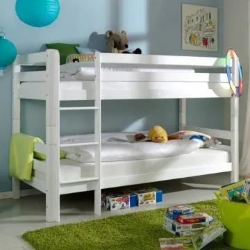 White Bunk Beds 140cm - Beni Solid Beech