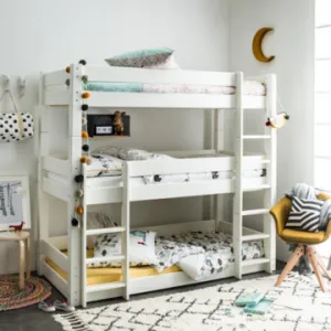 White Triple 3 Bed Bunk Beds